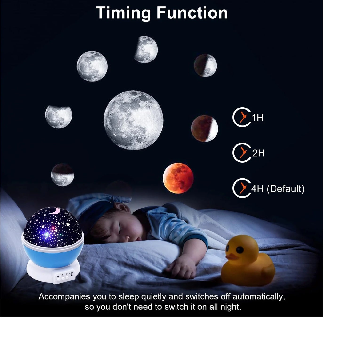 Galaxy Star Projector Night Lamp with Music & Timer