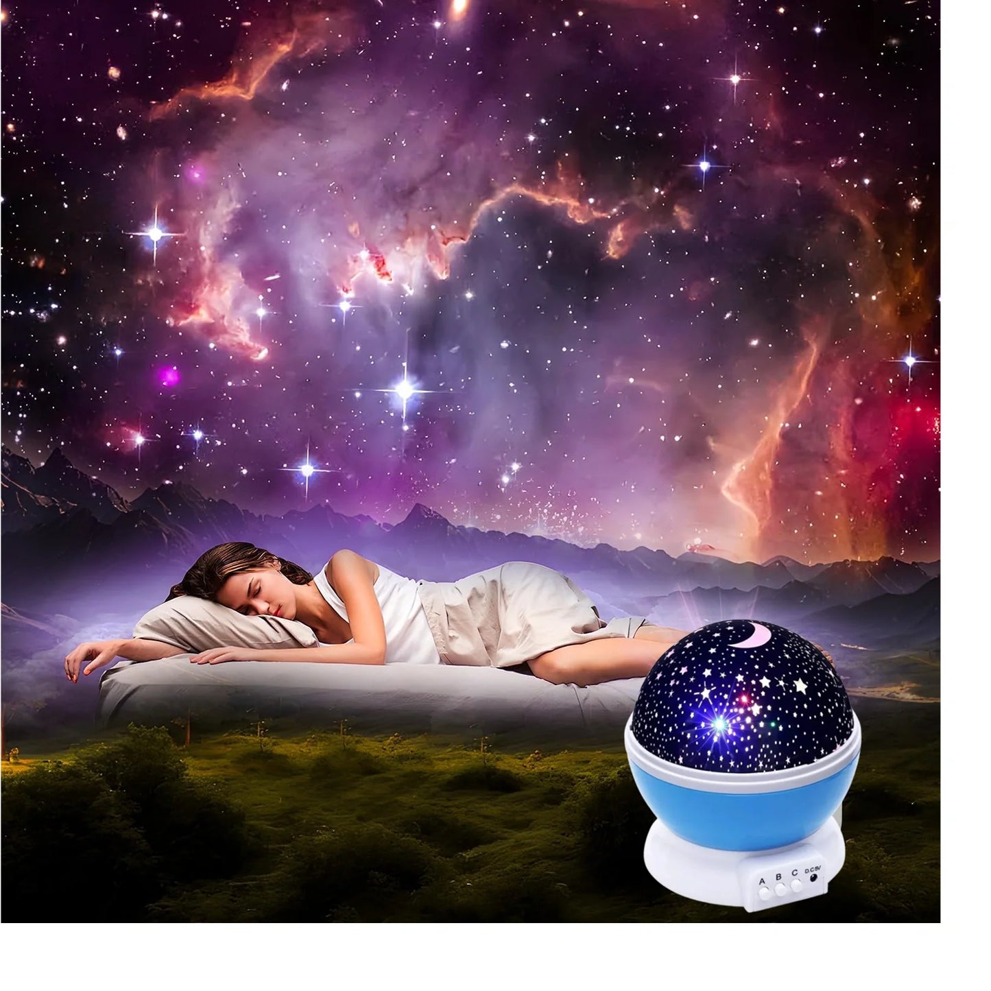 Galaxy Star Projector Night Lamp with Music & Timer