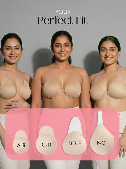 Reusable Breast Cups | Strapless Lift & Cover Pads for Backless Outfits