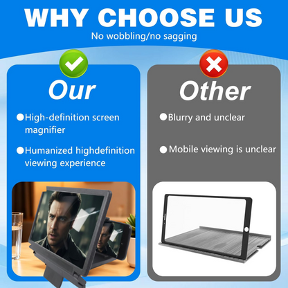 3D HD Screen Magnifier for Mobile | Portable Phone Video Amplifier Stand