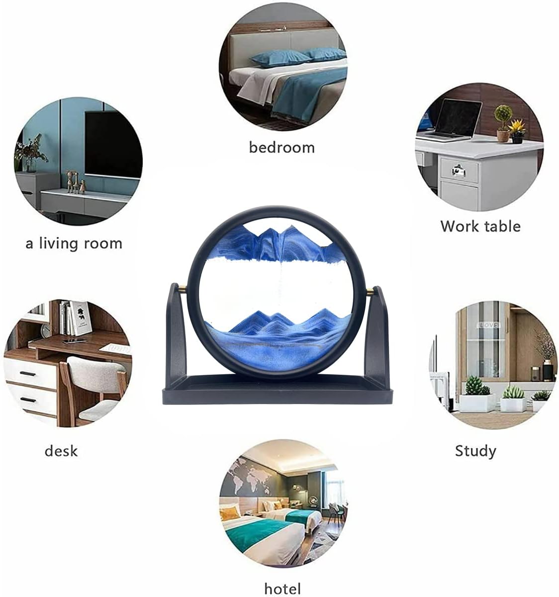 3D Moving Sand Art Frame | Relaxing Liquid Motion Decor for Home & Office
