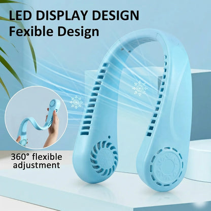 Rechargeable Hanging Neck Fan – Hands-Free Portable Cooling Fan