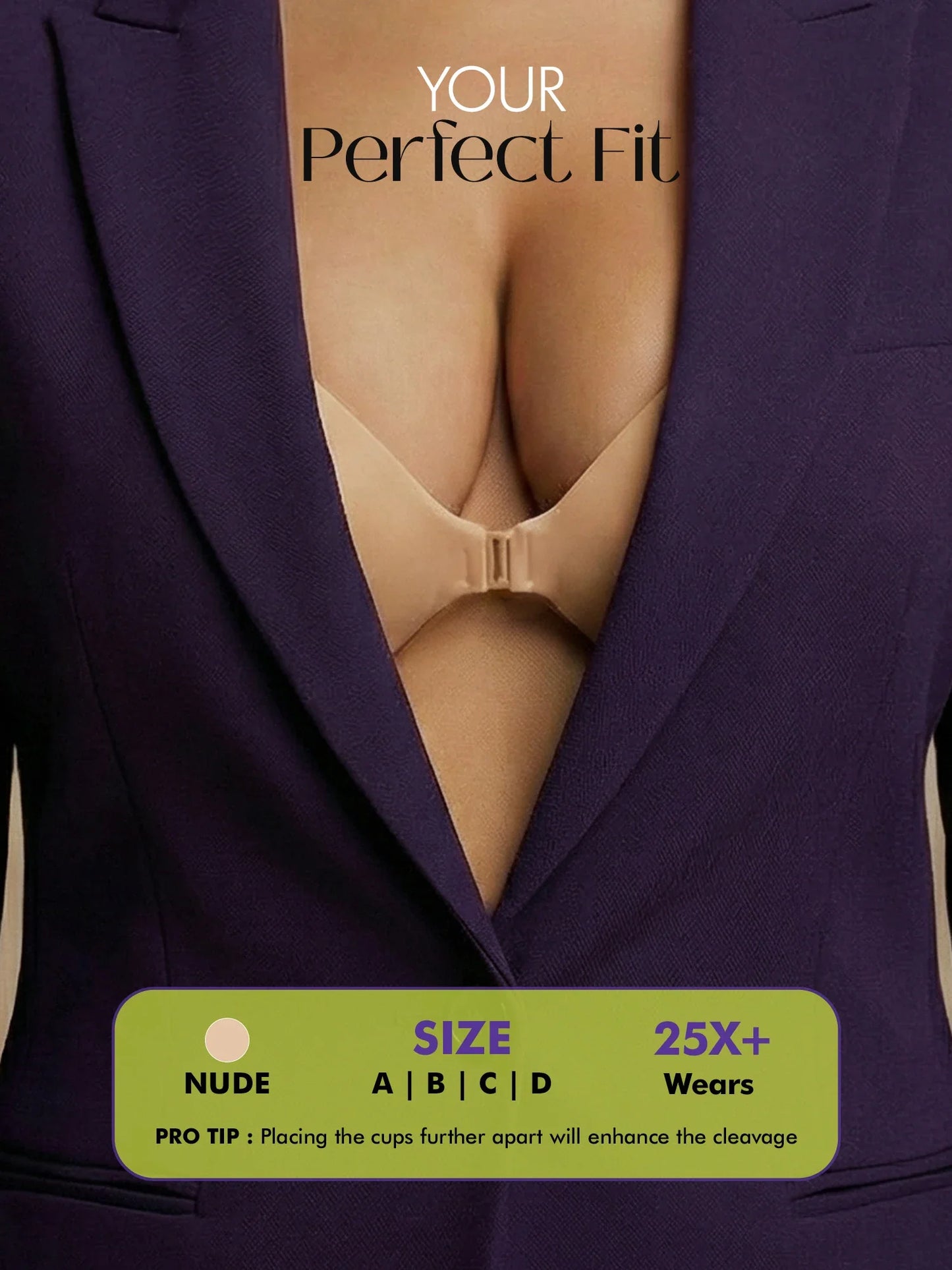 Cleavage Strapless Bra | Reusable Silicone Adhesive Bra