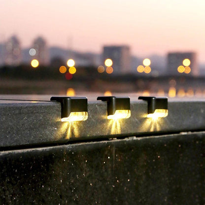 Solar Step Lights (4 Pack) – Waterproof Stair Lights with Auto On/Off Sensor