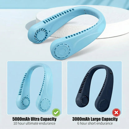 Rechargeable Hanging Neck Fan – Hands-Free Portable Cooling Fan