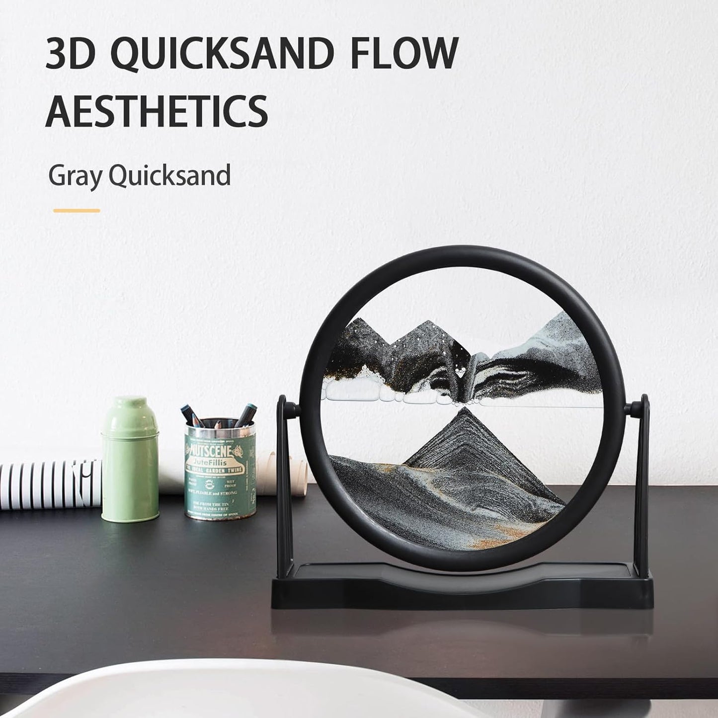 3D Moving Sand Art Frame | Relaxing Liquid Motion Decor for Home & Office