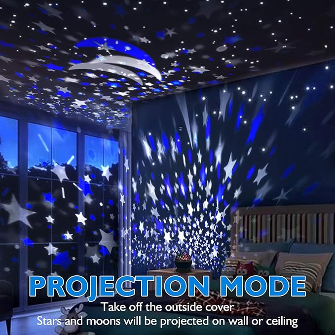 Galaxy Star Projector Night Lamp with Music & Timer