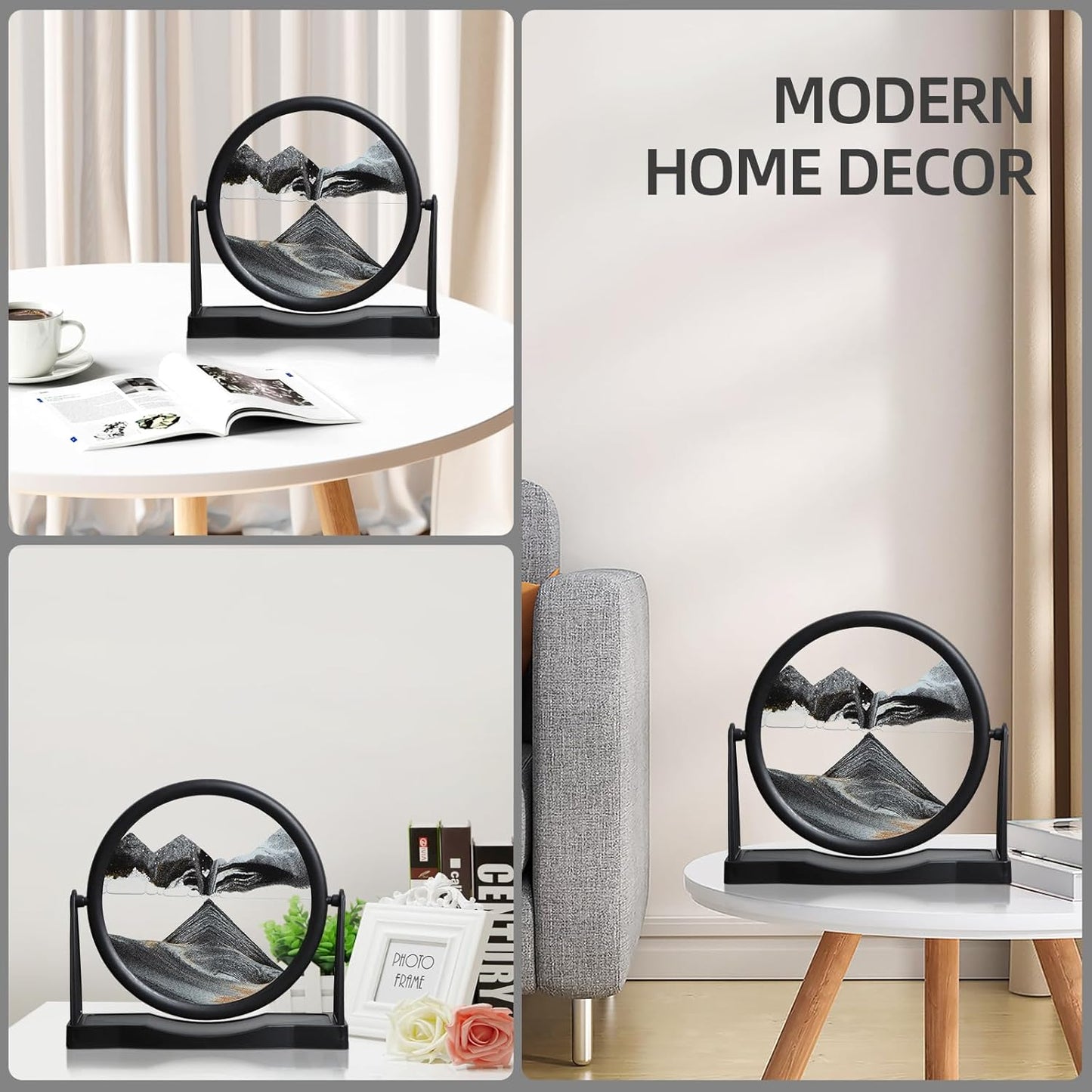 3D Moving Sand Art Frame | Relaxing Liquid Motion Decor for Home & Office