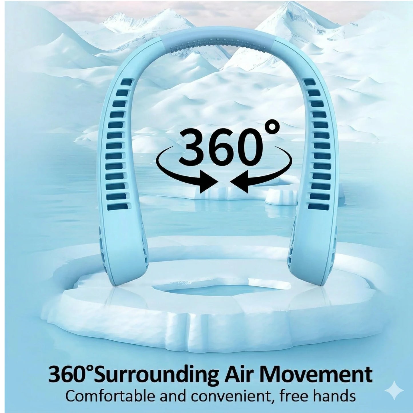 Rechargeable Hanging Neck Fan – Hands-Free Portable Cooling Fan