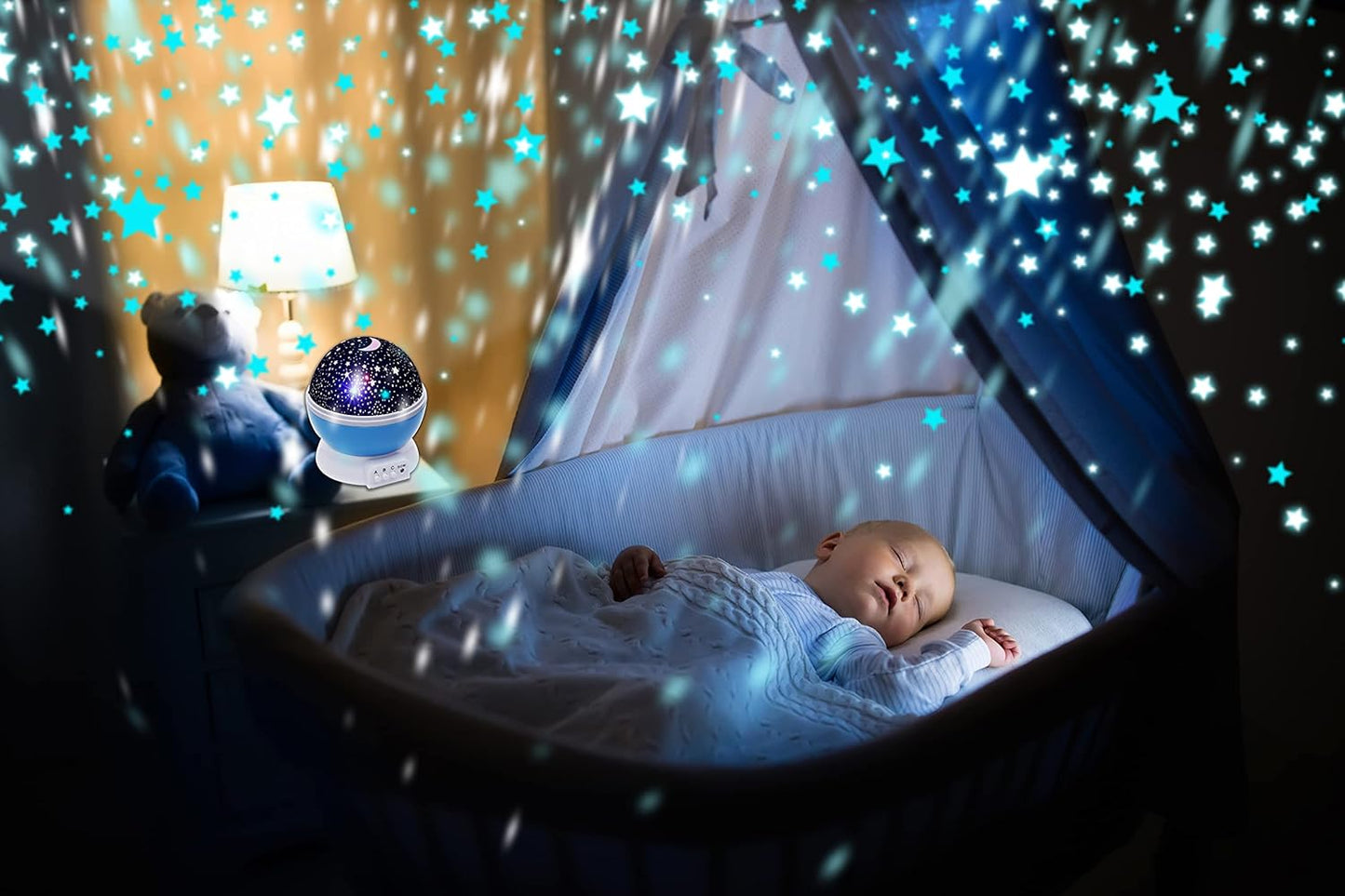 Galaxy Star Projector Night Lamp with Music & Timer