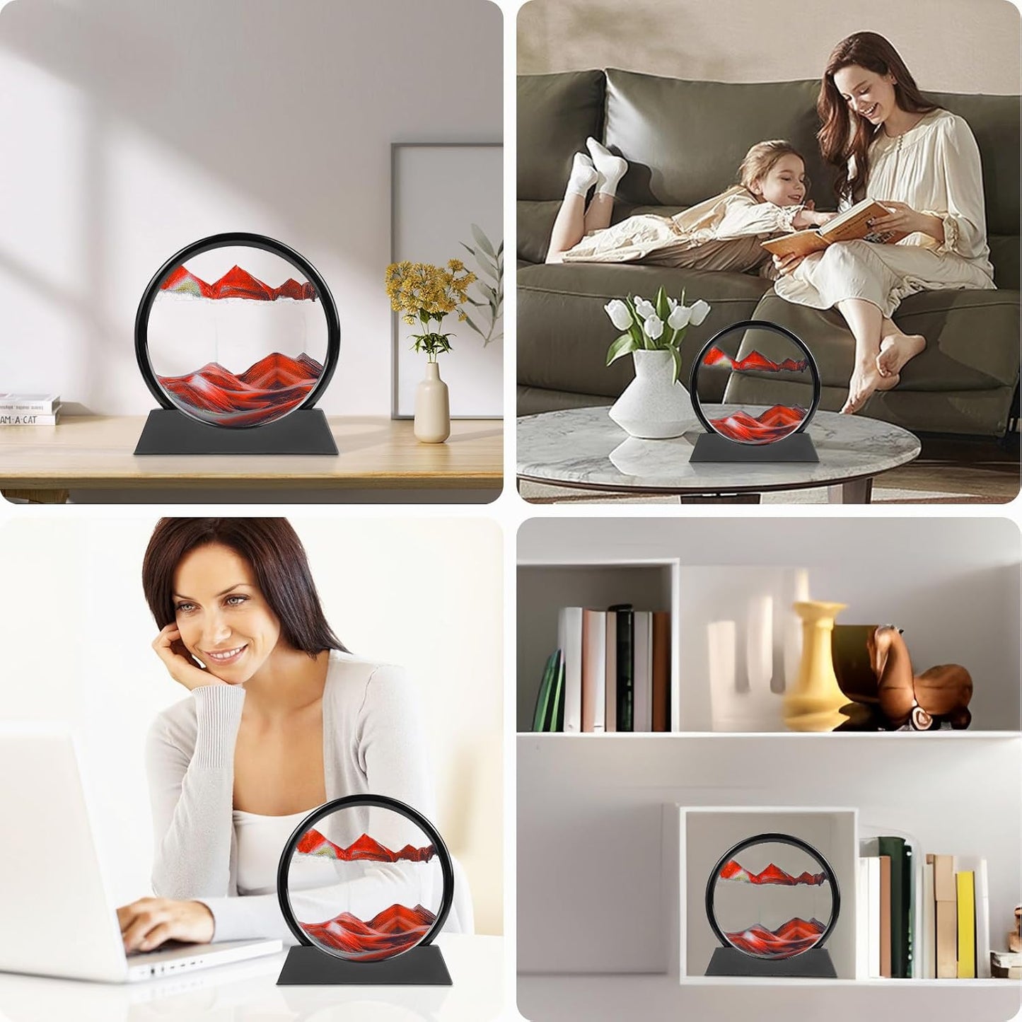 3D Moving Sand Art Frame | Relaxing Liquid Motion Decor for Home & Office