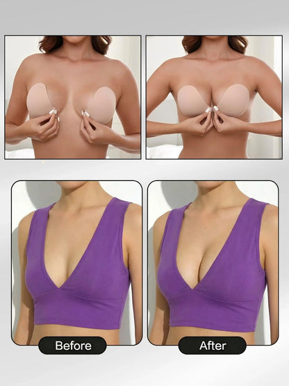 Cleavage Strapless Bra | Reusable Silicone Adhesive Bra