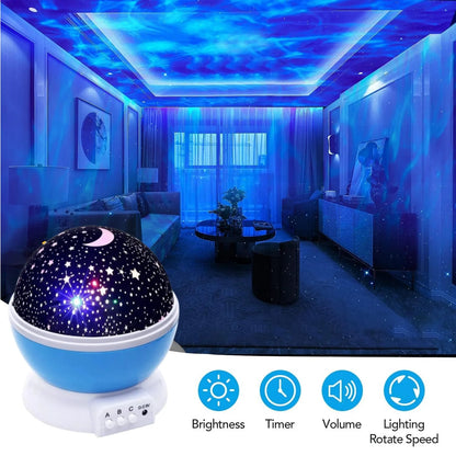 Galaxy Star Projector Night Lamp with Music & Timer