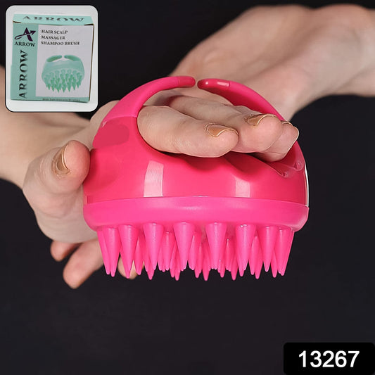 Silicone Scalp Massager Shampoo Brush – Hair Cleaning & Dandruff Removal Massage Tool
