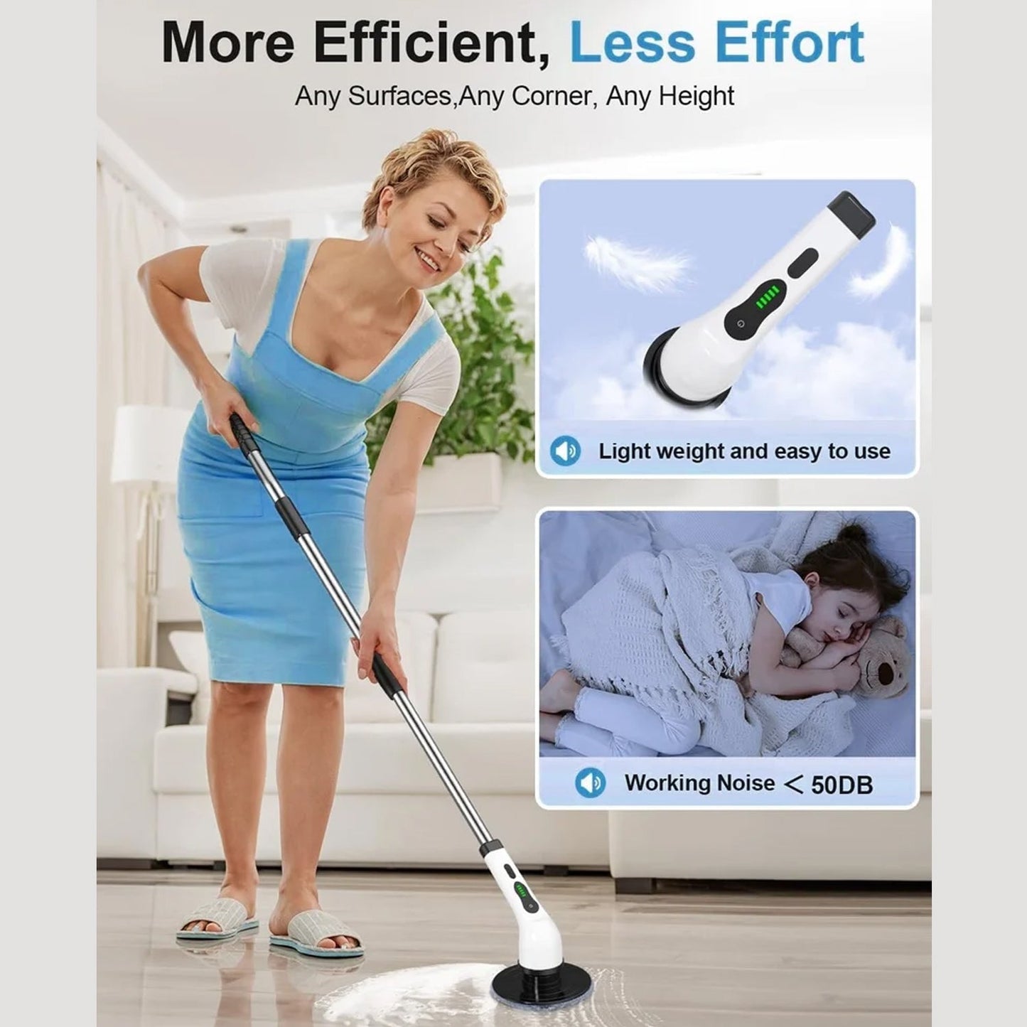 9-in-1 Electric Spin Scrubber – Cordless Power Cleaning Brush with Extendable Handle