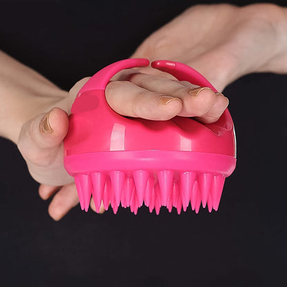 Silicone Scalp Massager Shampoo Brush – Hair Cleaning & Dandruff Removal Massage Tool