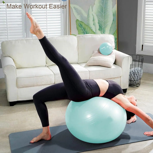Gym Stability Ball with Foot Pump – Anti-Burst Non-Slip Exercise Ball