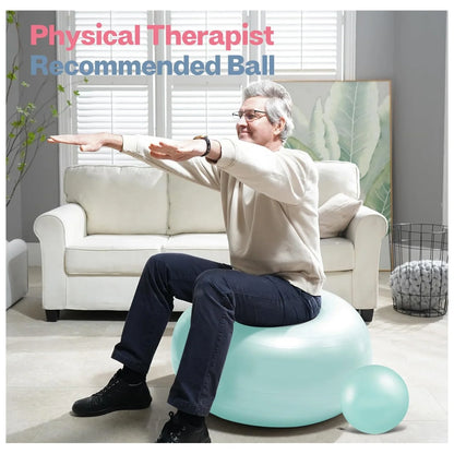 Gym Stability Ball with Foot Pump – Anti-Burst Non-Slip Exercise Ball
