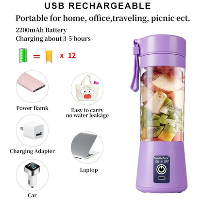 Portable USB Electric Juicer Blender | Rechargeable Protein Shaker & Smoothie Maker