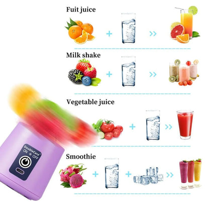 Portable USB Electric Juicer Blender | Rechargeable Protein Shaker & Smoothie Maker