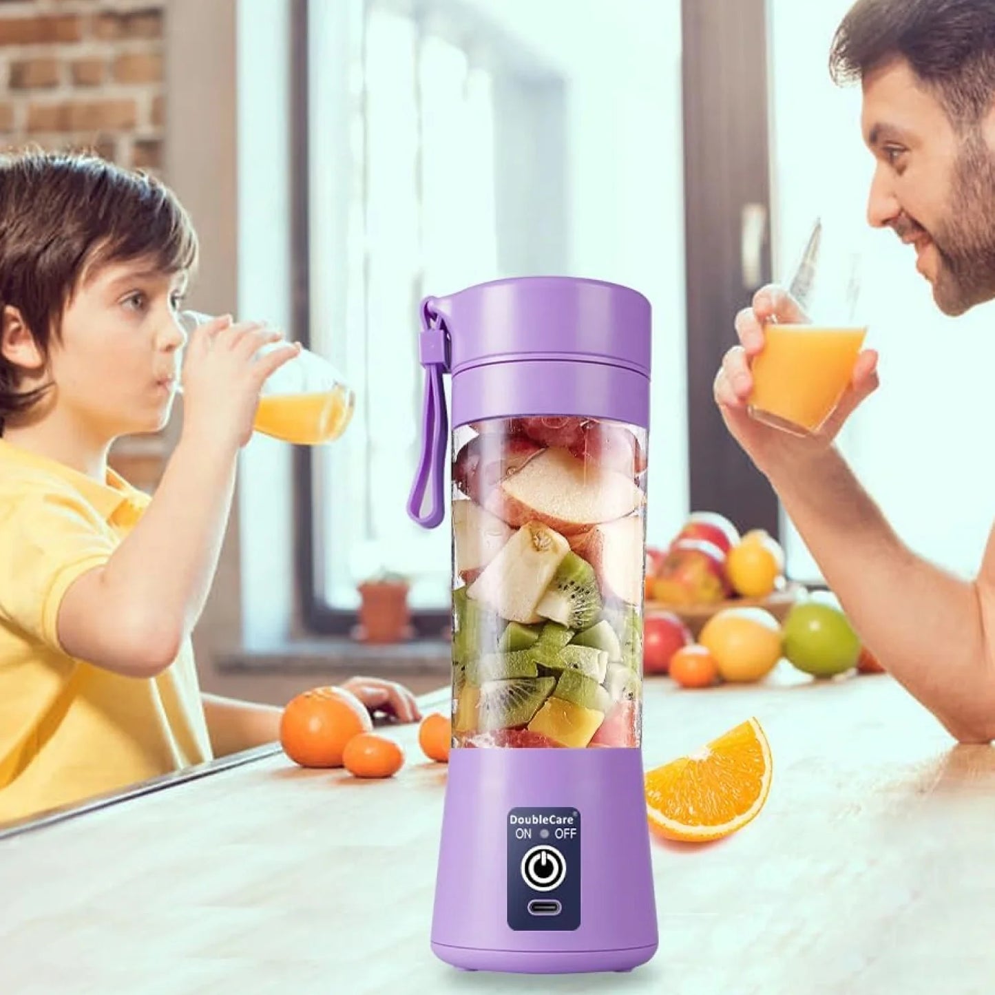 Portable USB Electric Juicer Blender | Rechargeable Protein Shaker & Smoothie Maker