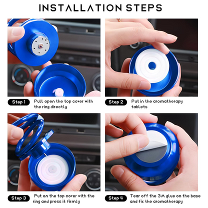 Solar Rotating Car Perfume Diffuser – 360° Automatic Air Freshener