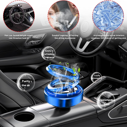 Solar Rotating Car Perfume Diffuser – 360° Automatic Air Freshener