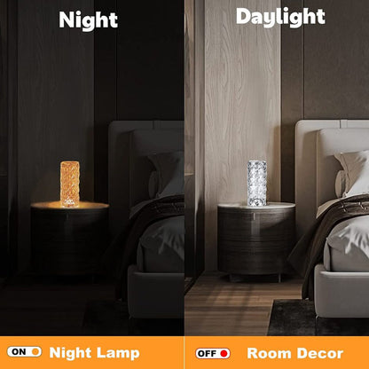 Crystal Diamond Touch Lamp – 16 Color LED Night Light with Remote