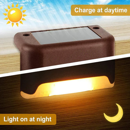 Solar Step Lights (4 Pack) – Waterproof Stair Lights with Auto On/Off Sensor