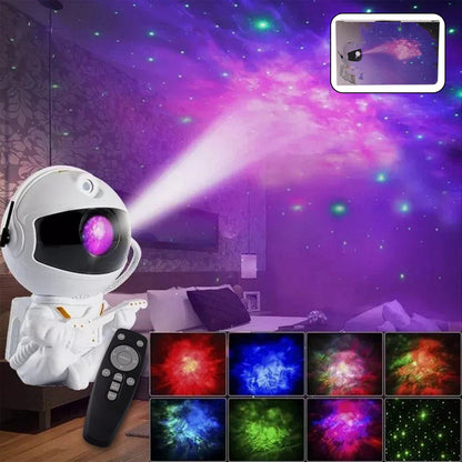 Astronaut Night Light Galaxy Projector – Remote Controlled LED Lamp