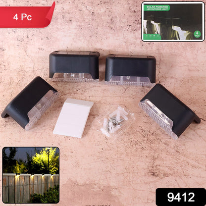 Solar Step Lights (4 Pack) – Waterproof Stair Lights with Auto On/Off Sensor