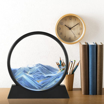 3D Moving Sand Art Frame | Relaxing Liquid Motion Decor for Home & Office