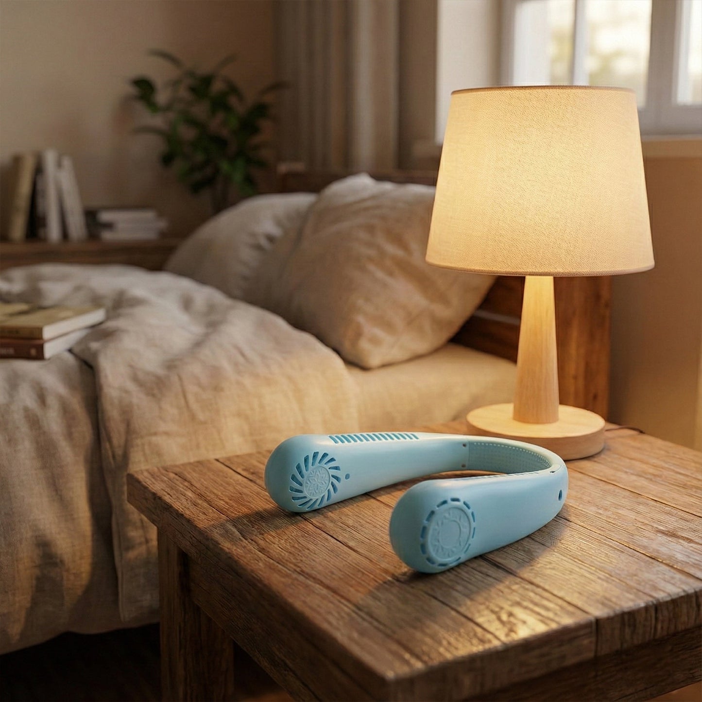 Rechargeable Hanging Neck Fan – Hands-Free Portable Cooling Fan