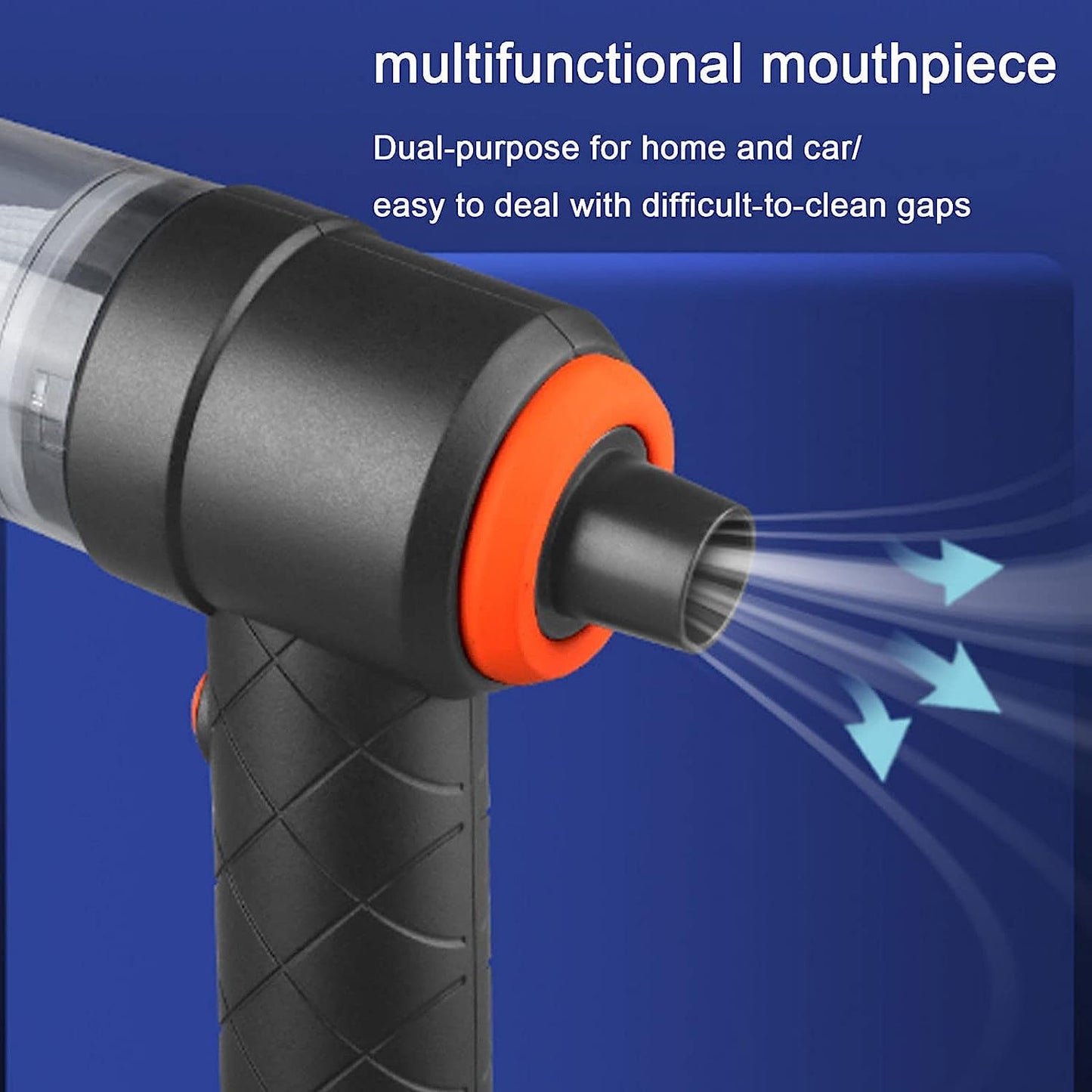2-in-1 Cordless Mini Car Vacuum Cleaner & Air Blower – High Power USB Rechargeable Handheld Cleaner