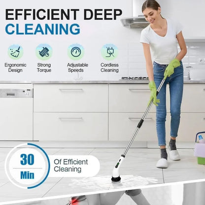 9-in-1 Electric Spin Scrubber – Cordless Power Cleaning Brush with Extendable Handle