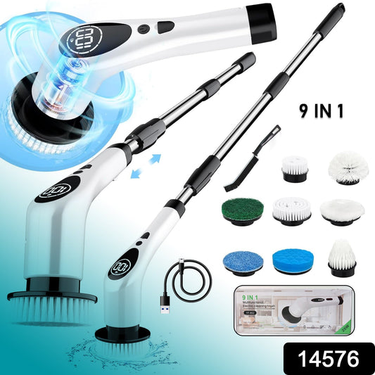 9-in-1 Electric Spin Scrubber – Cordless Power Cleaning Brush with Extendable Handle