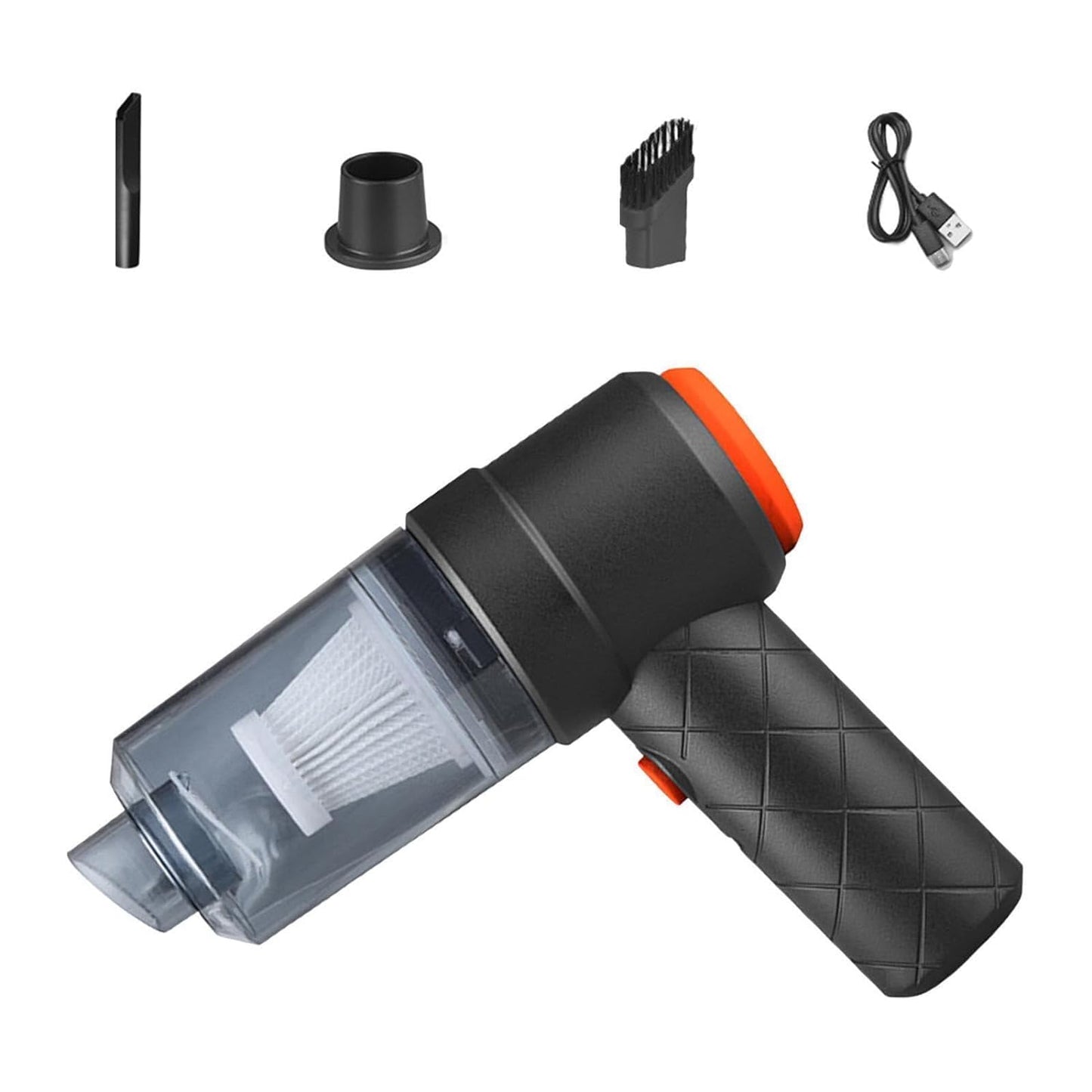 2-in-1 Cordless Mini Car Vacuum Cleaner & Air Blower – High Power USB Rechargeable Handheld Cleaner